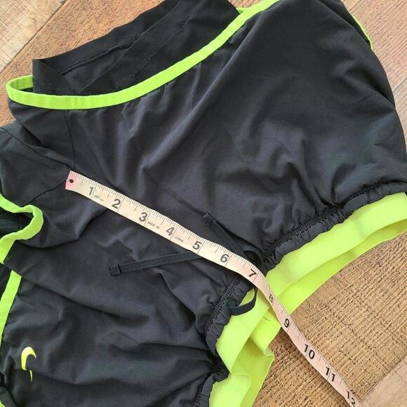 Nike Dri Fit Shorts Small Black Green Layered running cycling gym athletic - Picture 5 of 5
